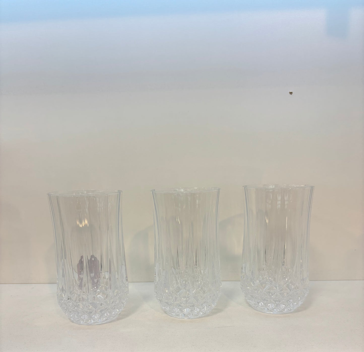 Set of 3 Vintage Cristal D’Arques Highball Glasses