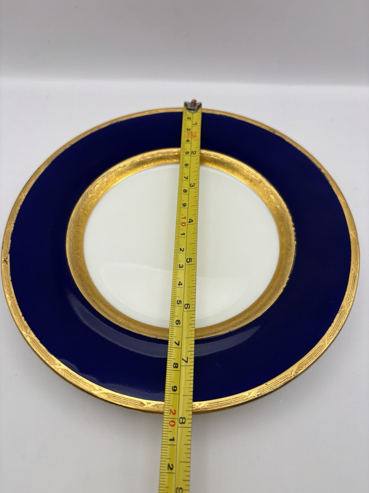 11 Antique Minton England Cobalt Blue & Gold Salad or Dessert Plates
