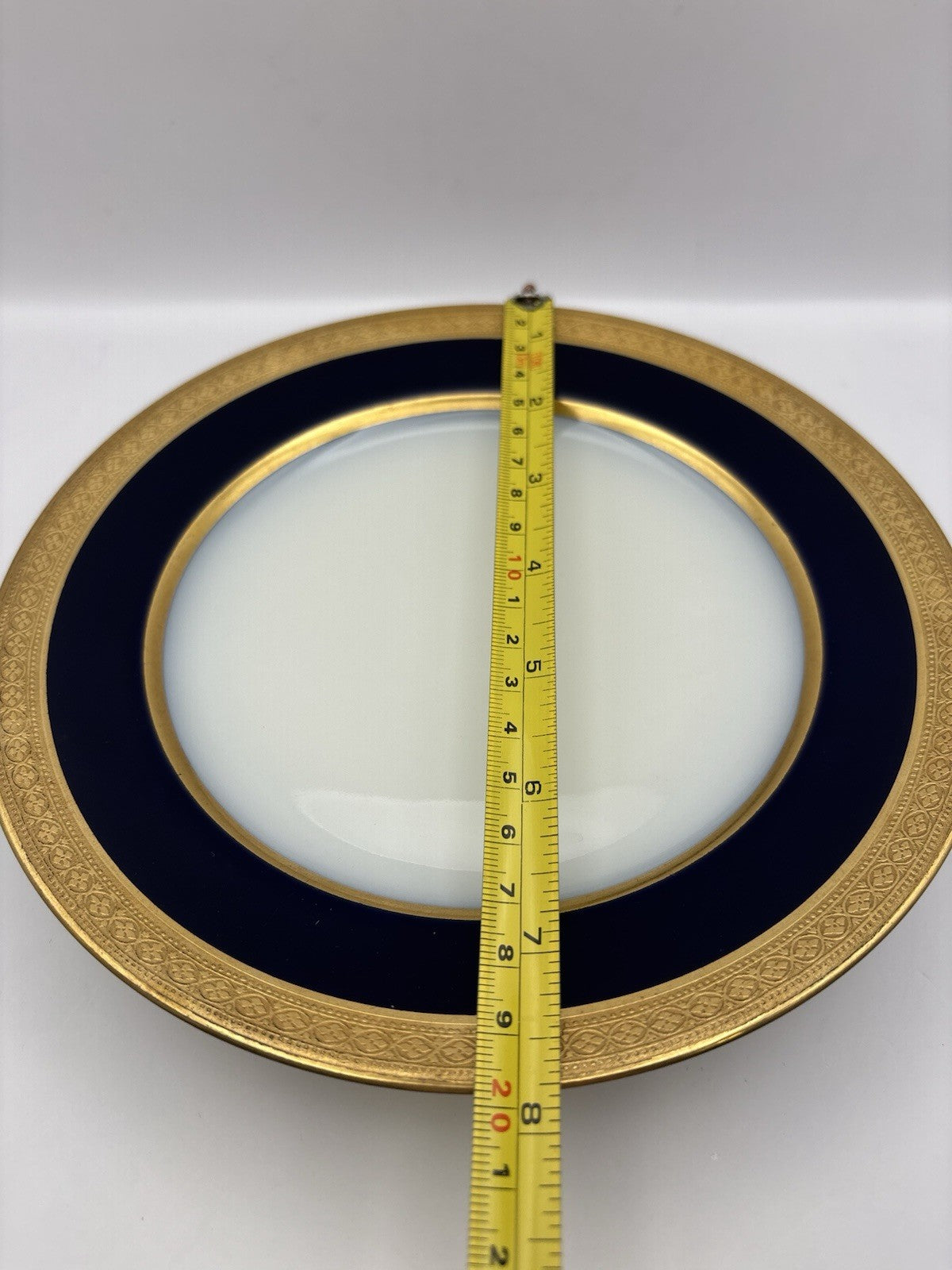 T & V Limoges (Stern Brothers) Cobalt Blue & Gold Plates Set of 2 Vintage