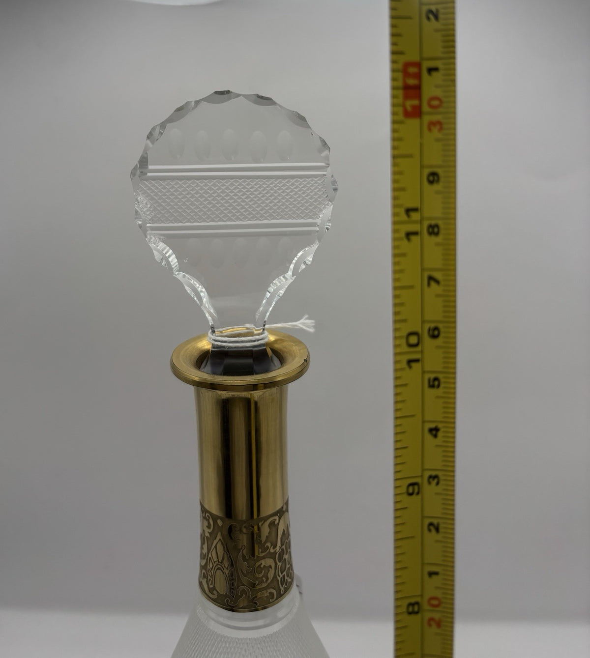 Gold-Plated Crystal Glass Decanter from Ludwig Moser, Austria, 19th Century