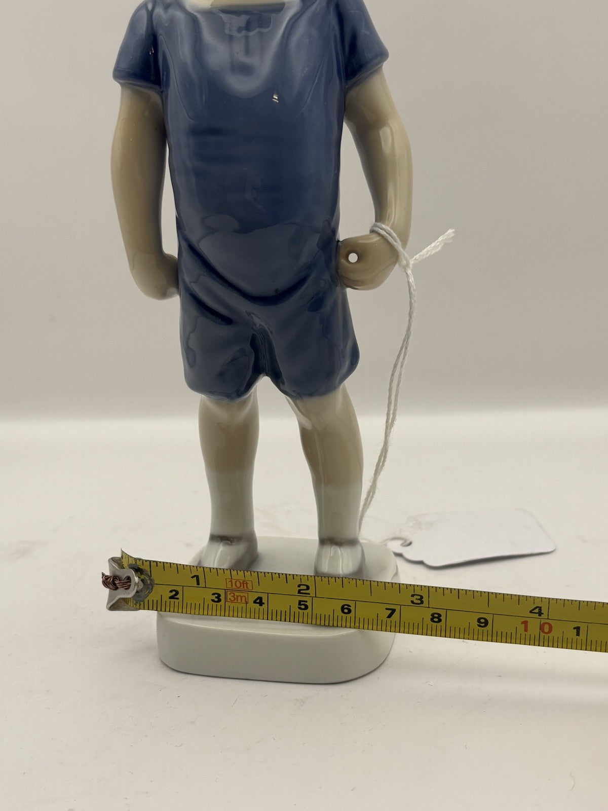 B&G bling and grondahl Copenhagen Denmark boy hiding ball figurine 7” tall