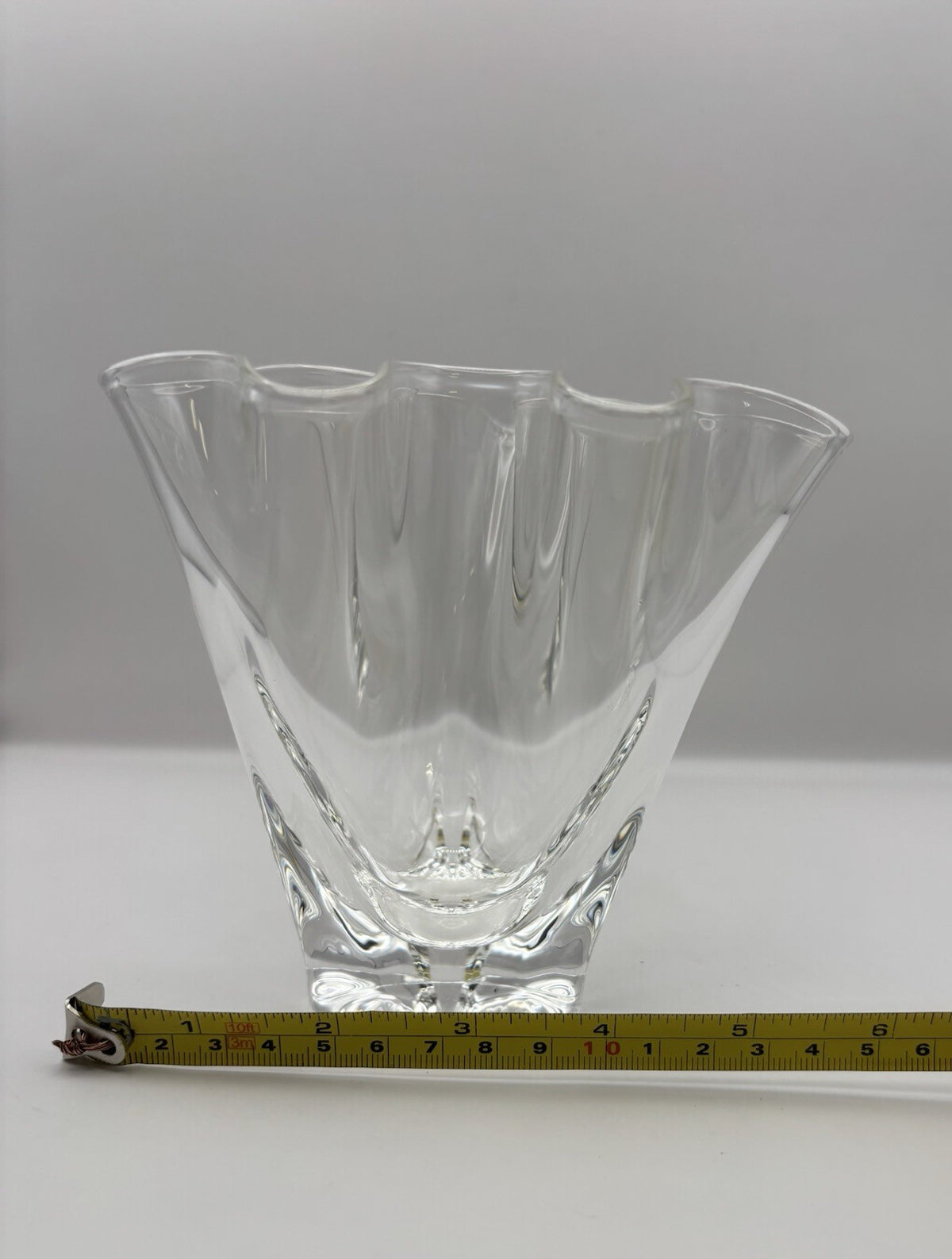Stuben Glass HANDKERCHIEF5 Crystal Art Glass Signed Vintage Rare Collectible MCM
