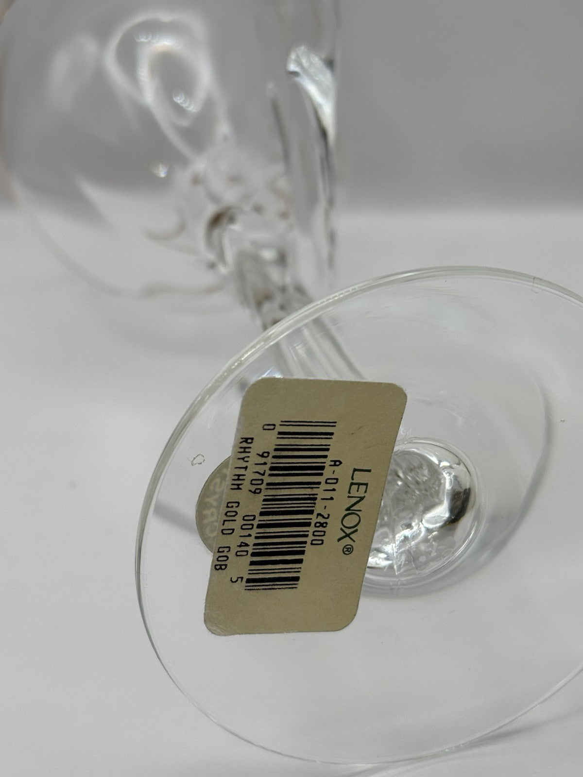 Lenox Rhythm Platinum Wine Glass Set of 2 ,T; 8.4 and 7.4 Inches