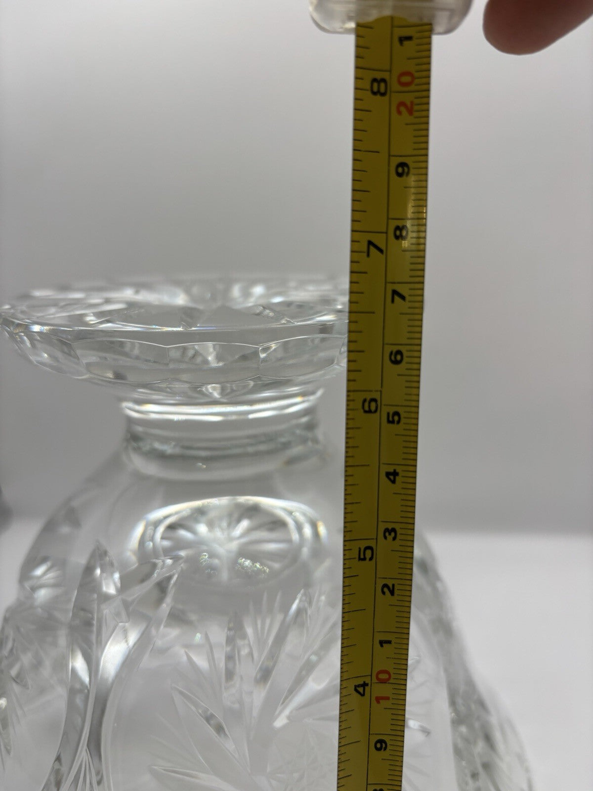 Crystal Bowl On The Leg Hand Cut Lead Crystal Made In Czech Republic