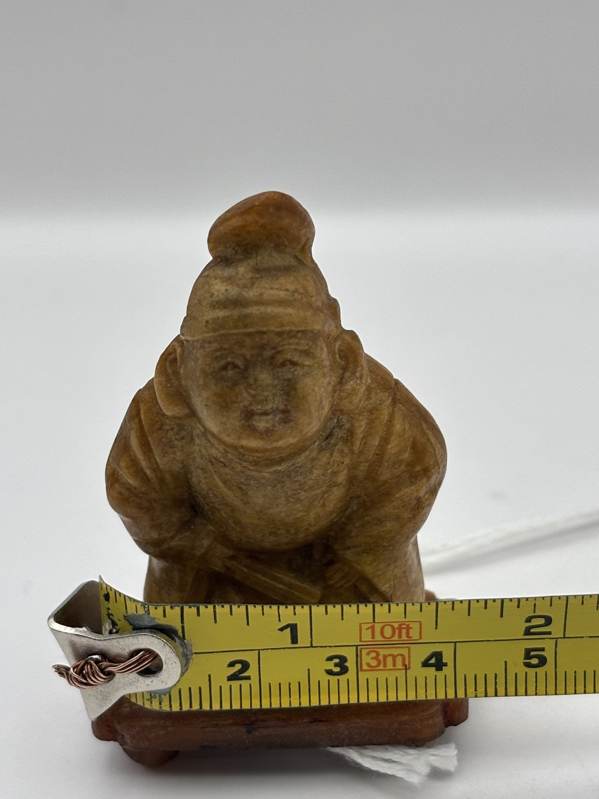Vintage Chinese Imitation Jade Buddha Figurine 3-inch Tall