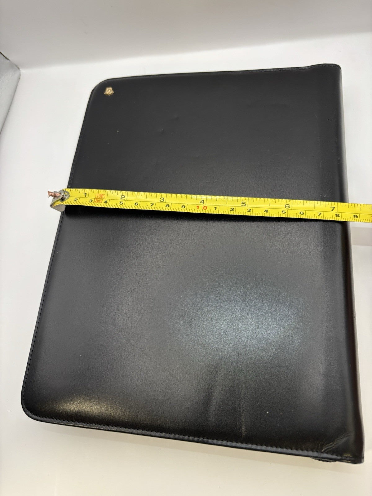 Versace 100% Leather Black Daily Planner Organizer Agenda New