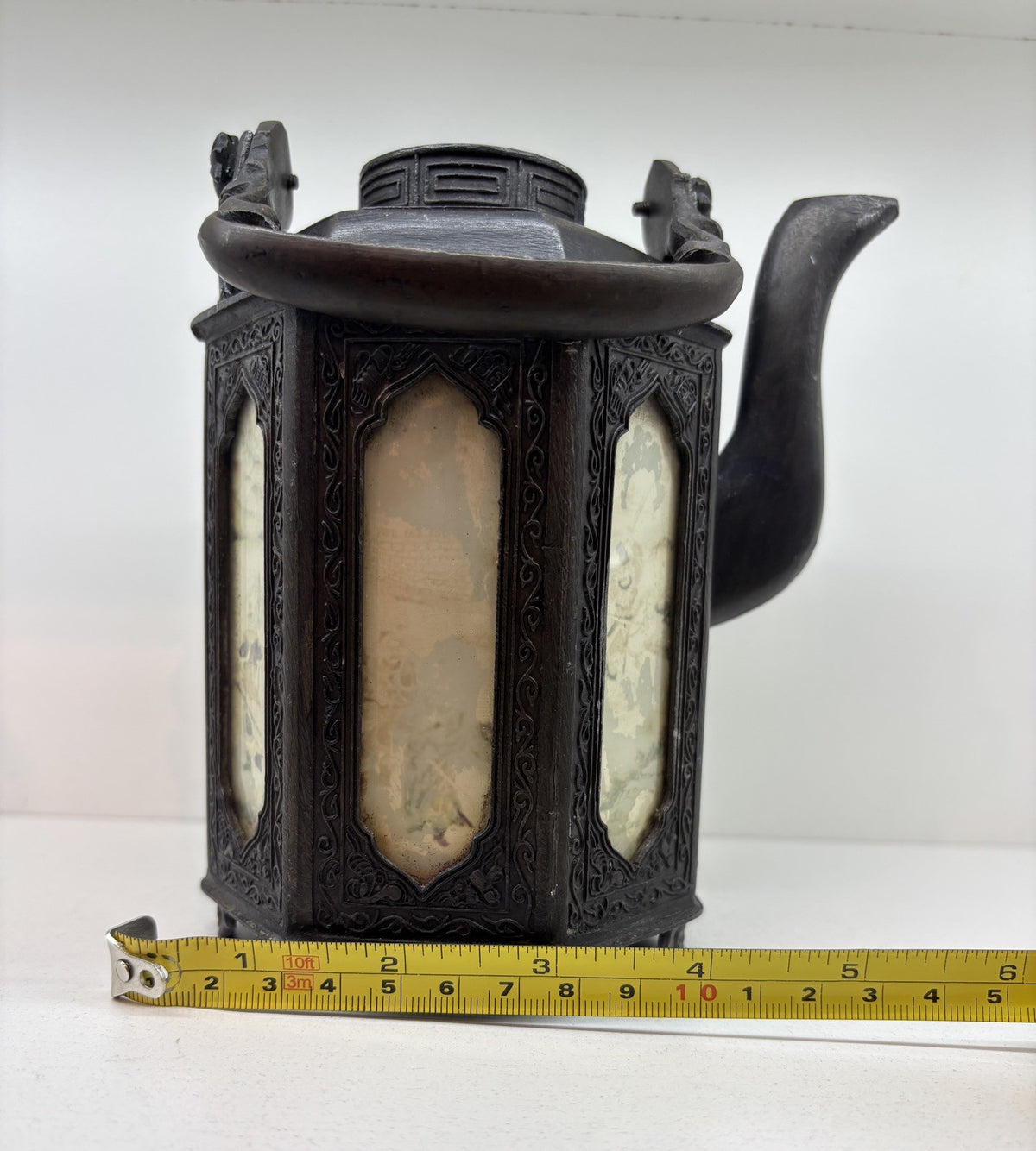 Vintage Chinese Metal Ceremonial Teapot 1960 6” Inches Tall