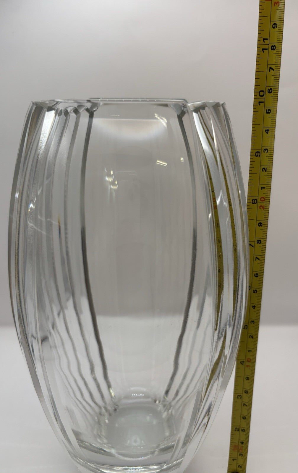 Mikasa Parrallels Crystal Vase Made In Germany 9.8”