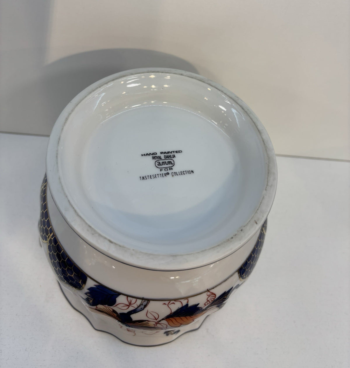 Royal Dahlia - Vase with Hand Painted Floral Design Made In China 6”inch Tall