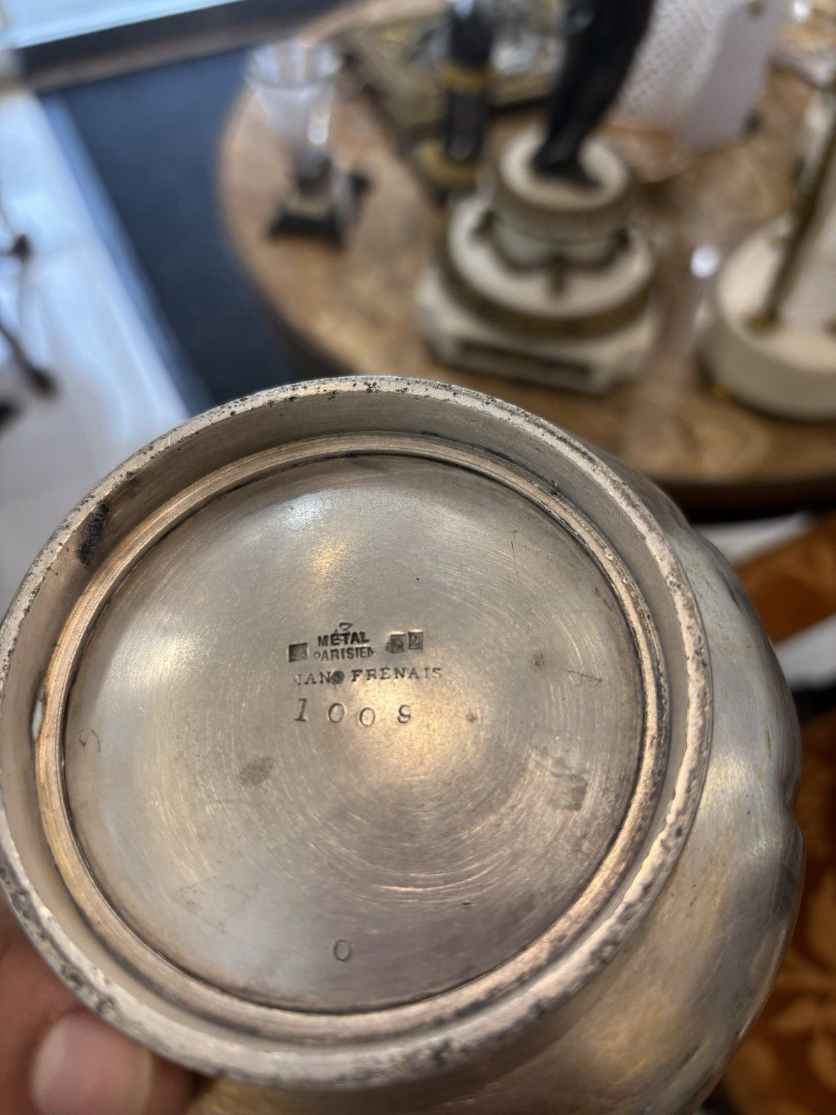 Beautiful Vintage French Silver Metal Tea Pot Armand Frenais Paris