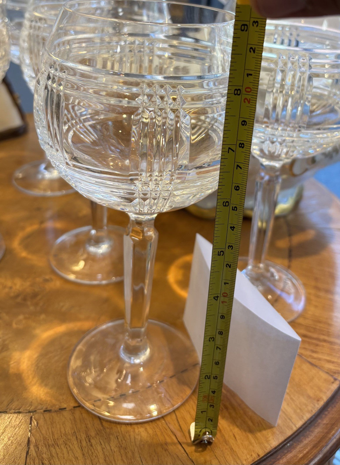 6 pcs Ralph Lauren Classic Glass Crystal Globet Birdbath Glass With Signed