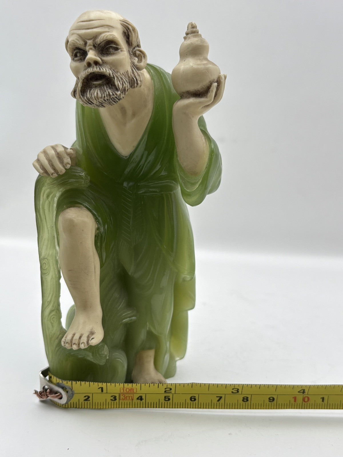 BEAUTIFUL Antique Vintage Asian Elder Wise Man Statue Figurine 5