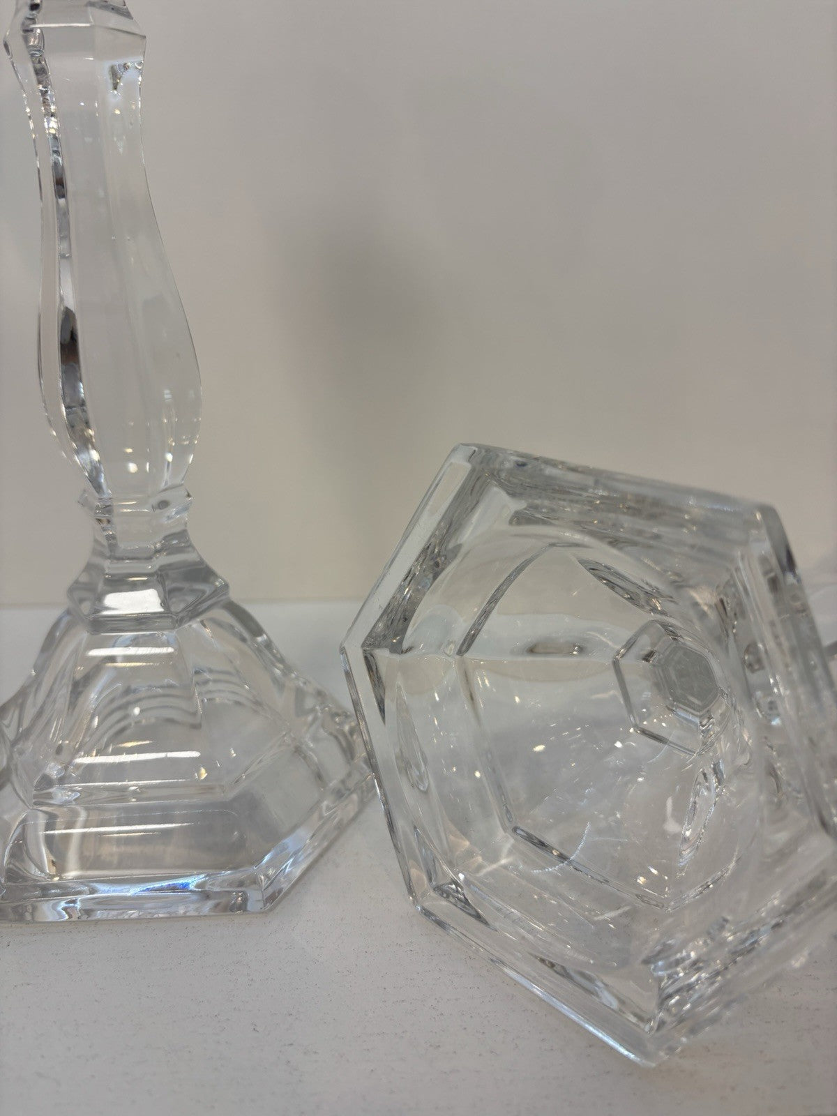 Beautiful Tiffany&co Crystal candle holder’s 9”