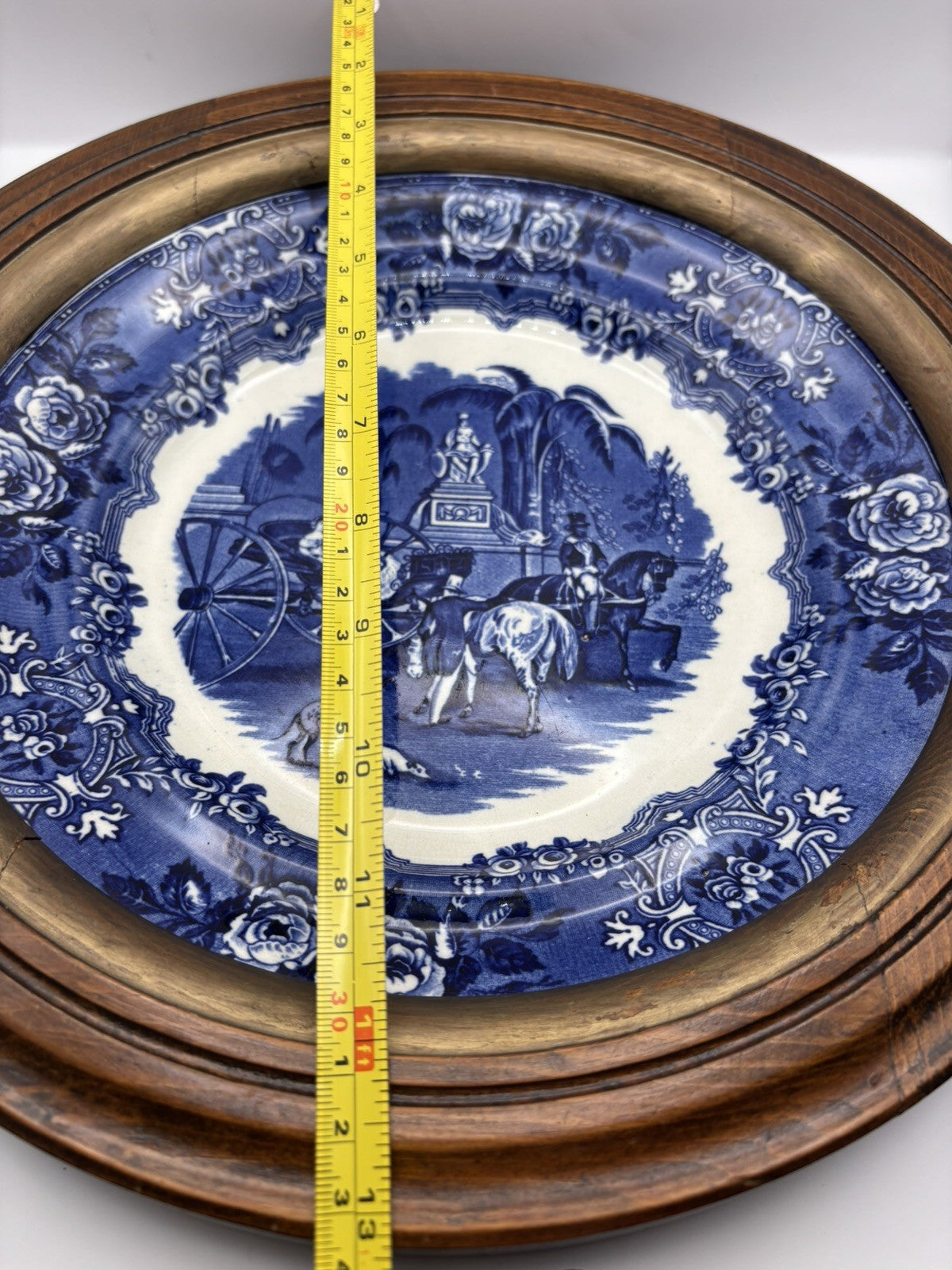 George Jones & Sons 1874-1924 Spanish Festivities 1798 Flow Blue 10.5" Plate