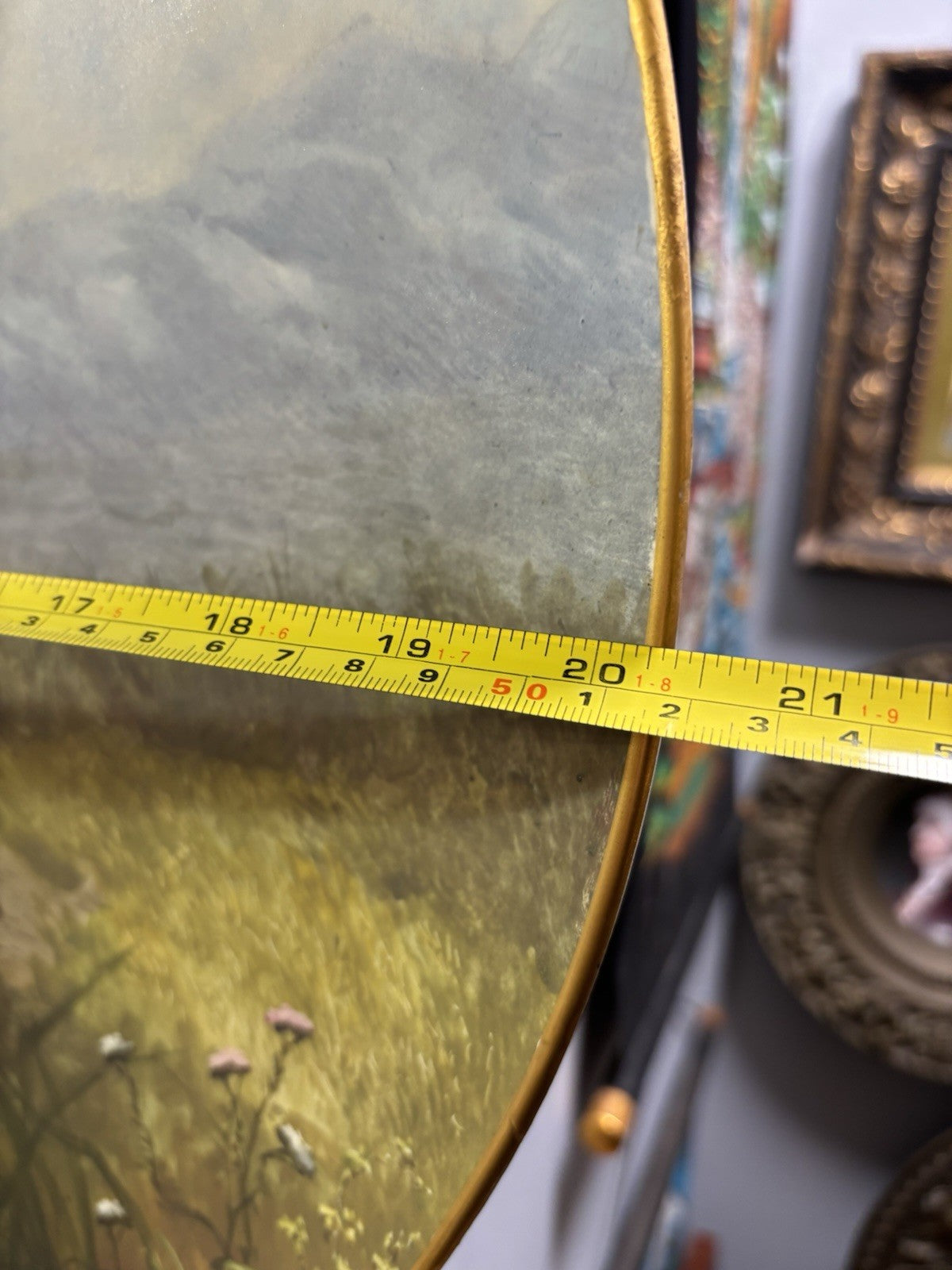19th Century Porcelain Plate Montereu B&C Bastón Hand Painted Gold Rim