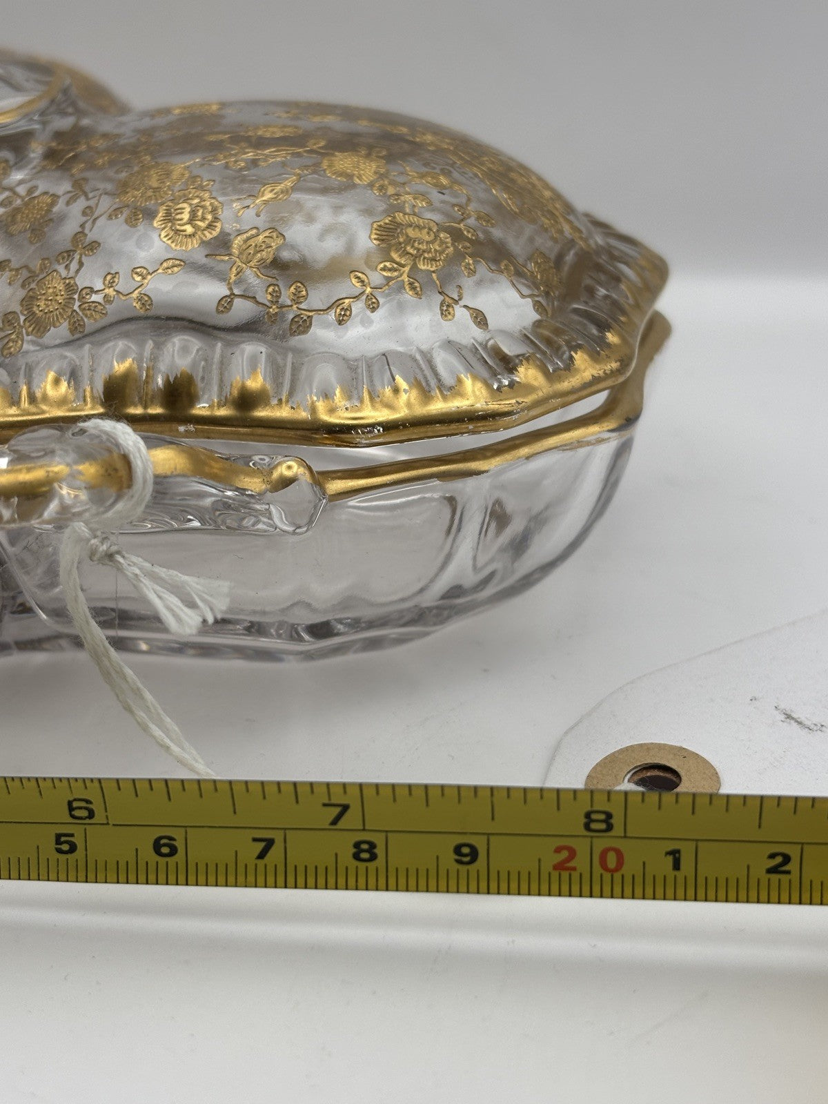 Candy Dish Cambridge Wildflower Pattern Clear Glass Bowl