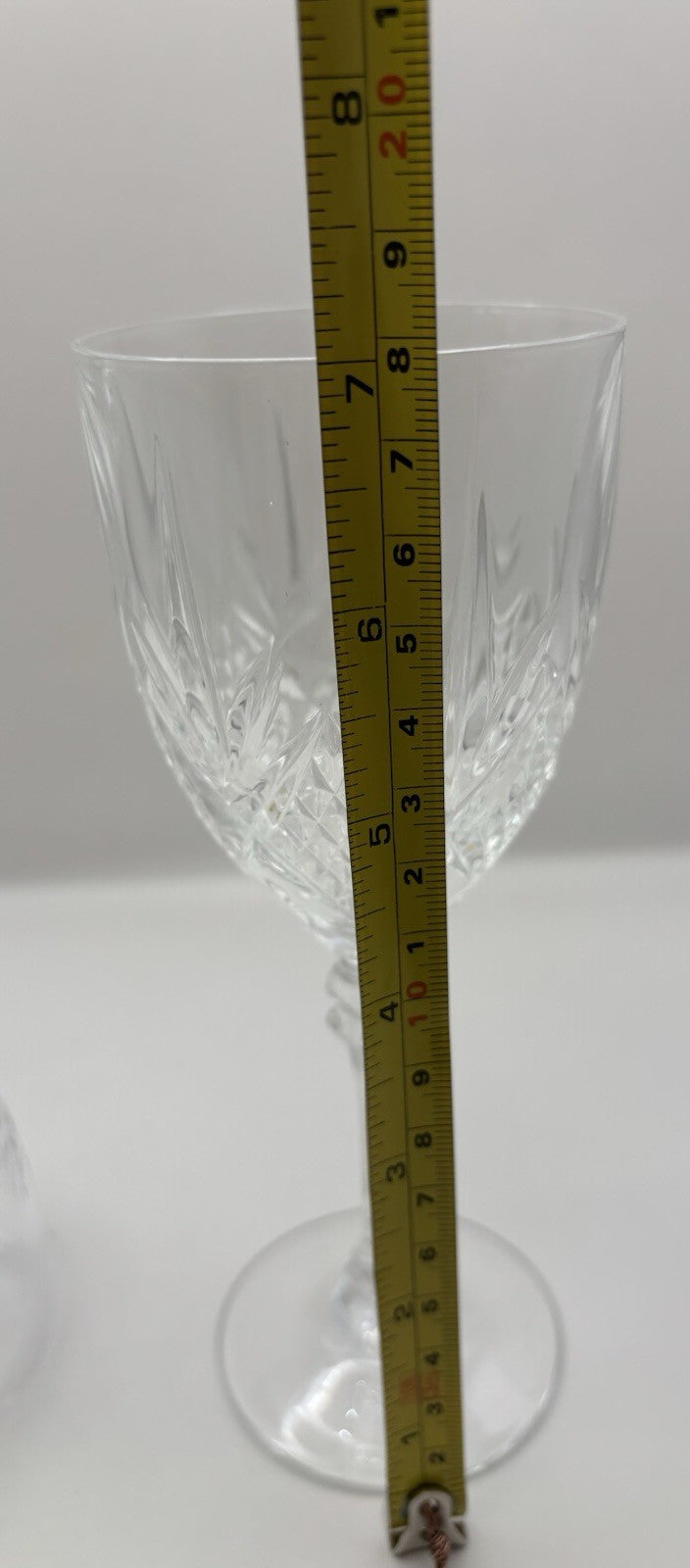 Vintage Cristal D’arques- Durand Fontenay Lead Crystal Wine Glasses Set of 2 7"