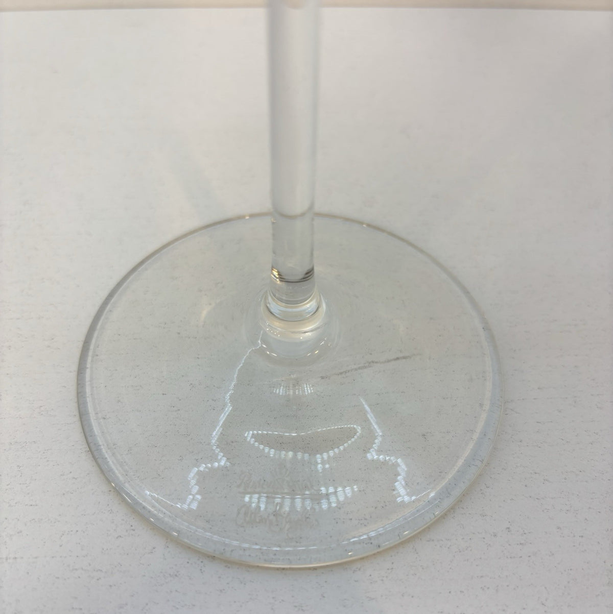 Rosenthal White And Clear Champagne Wine Glass 13 Inches Tall