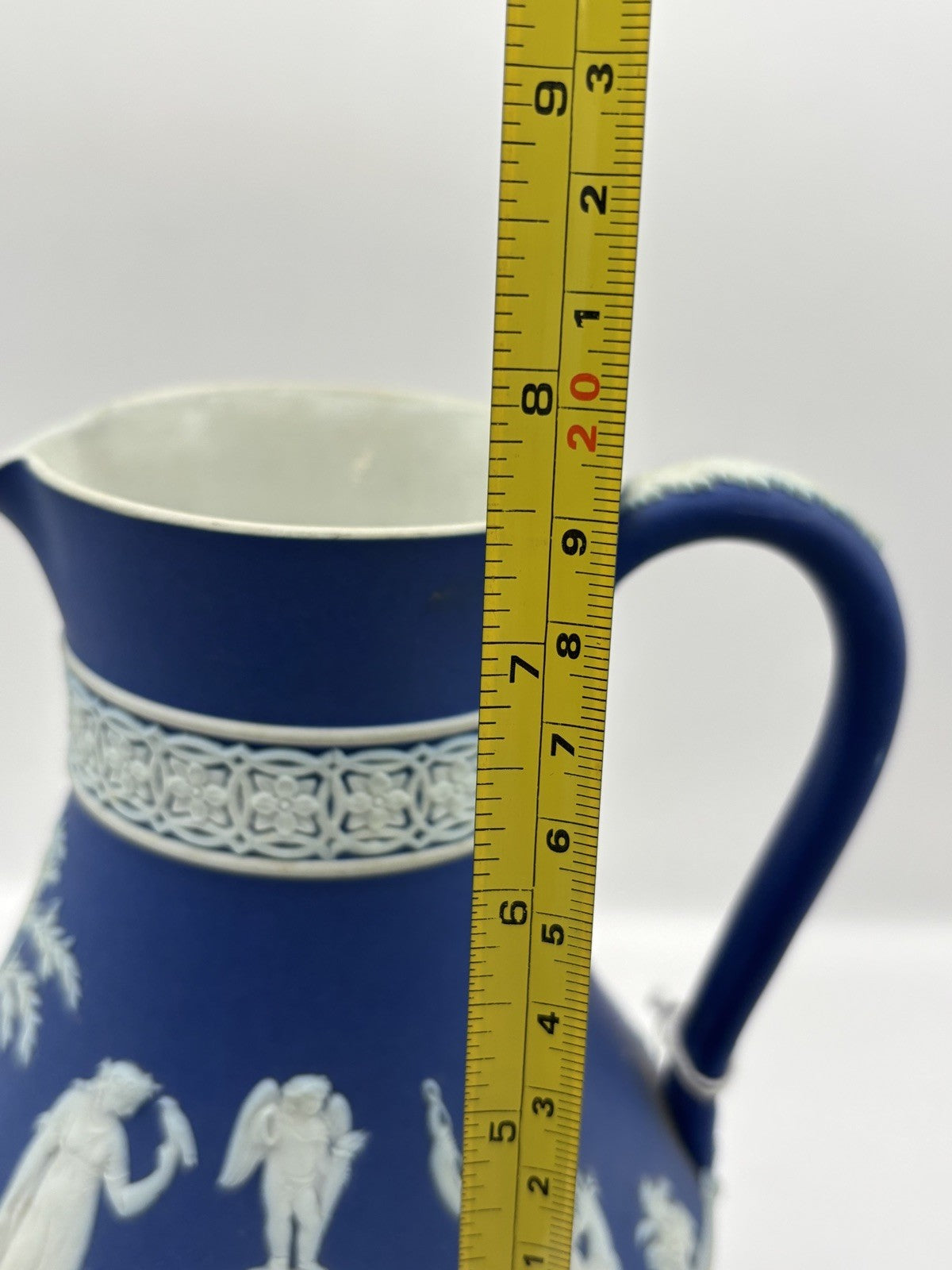 Wedgwood & Co LTD Antique Cobalt Blue Jasperware Pitcher