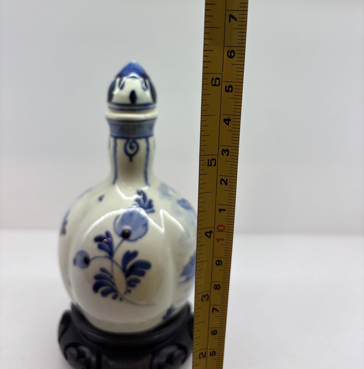 Pair of antiques small vases P hoppe hand painted With Stand Made In China
