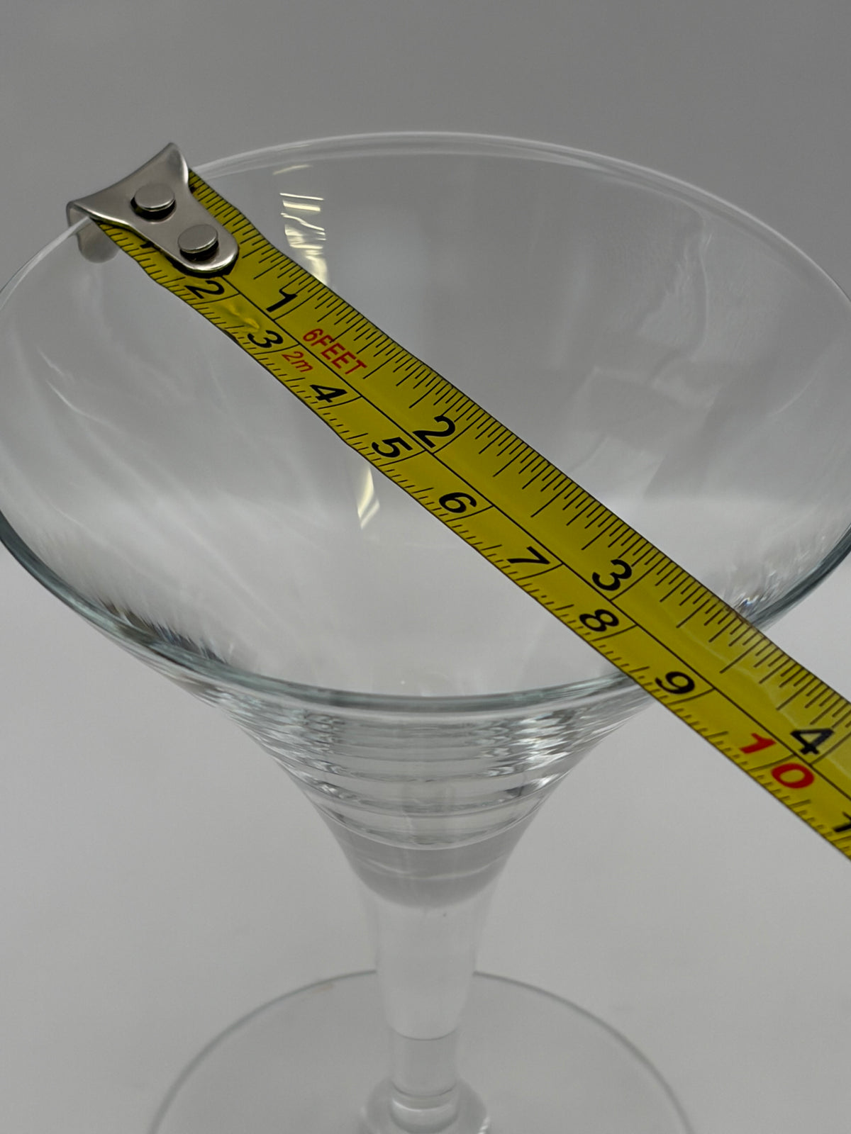 Set of 9 Clear Glass Martini Glasses Classic Tapered Round 5.5 in Tall
