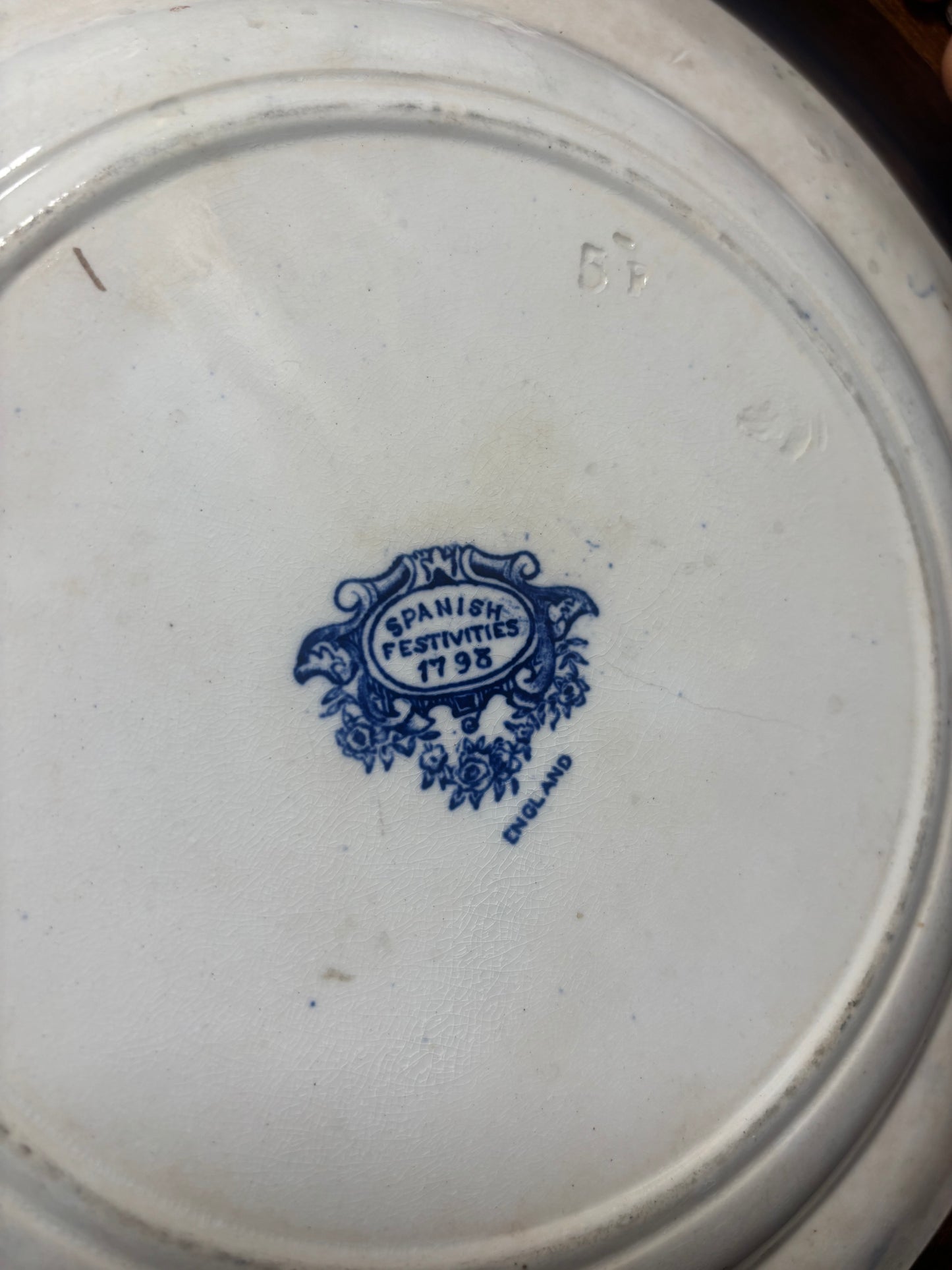Spanish Festivities. 1798 with a wood plate holder.