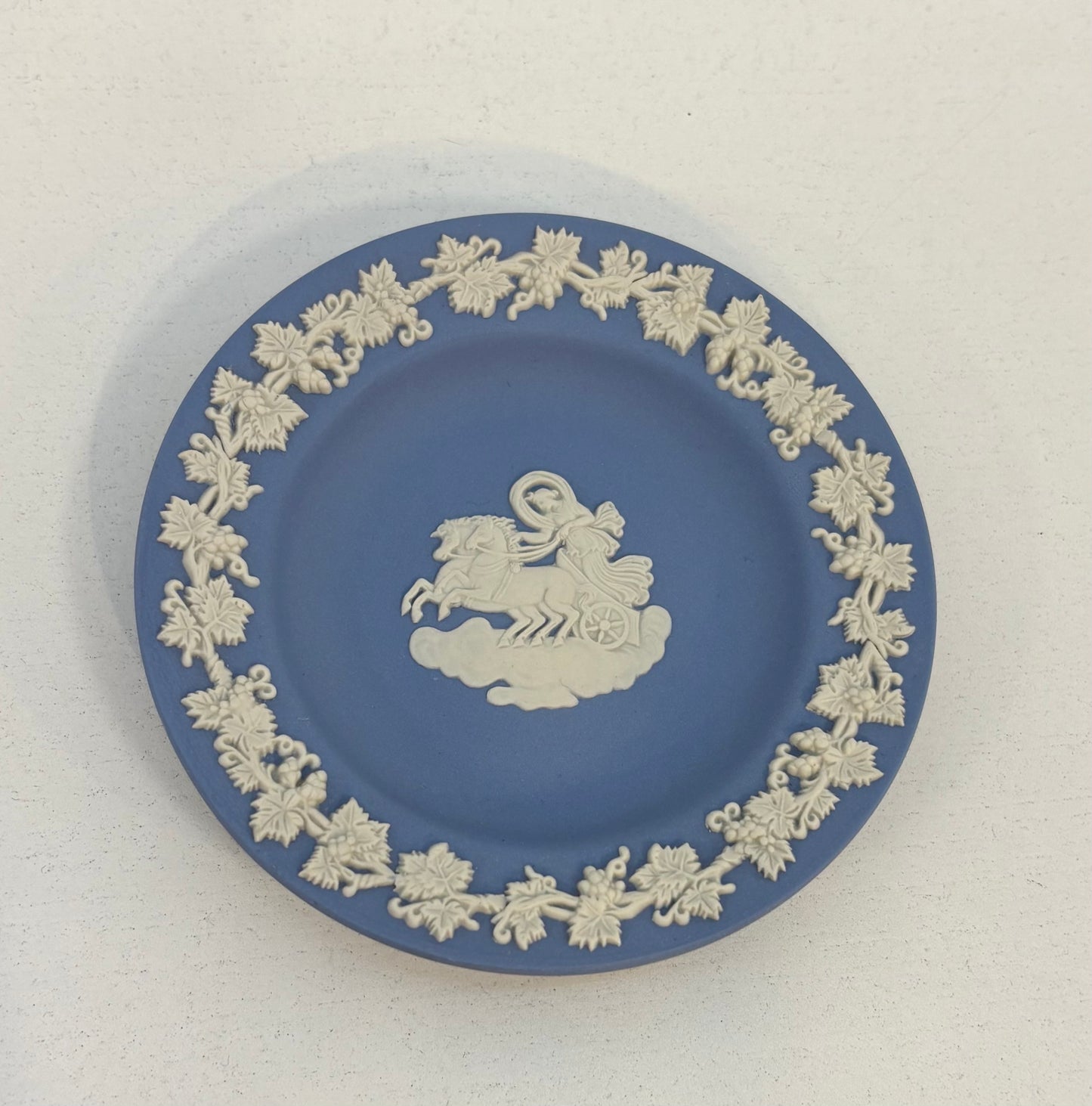 Vintage Wedgwood Blue Jasperware Small Plate Dish