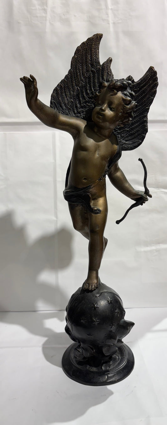 Bronze Cupid Eros Statue.