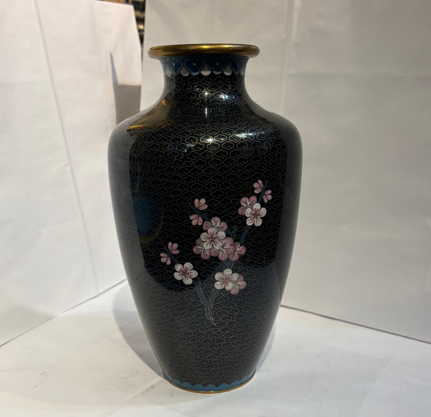 Large Vintage Cloisonné Vase