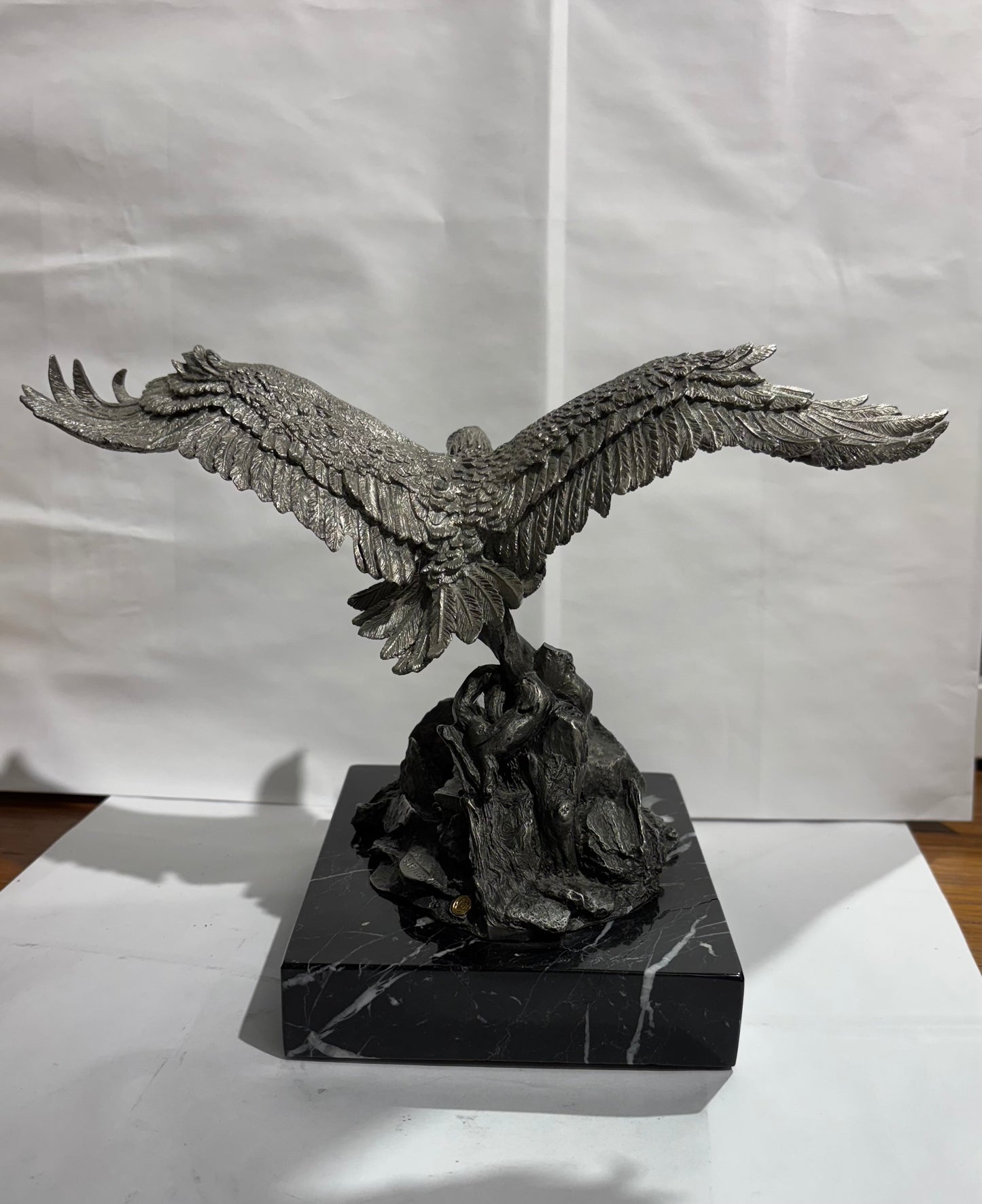 Triumphant Glory Bald Eagle Sculpture George de Lodzia 1983 Chilmark 3169/9500