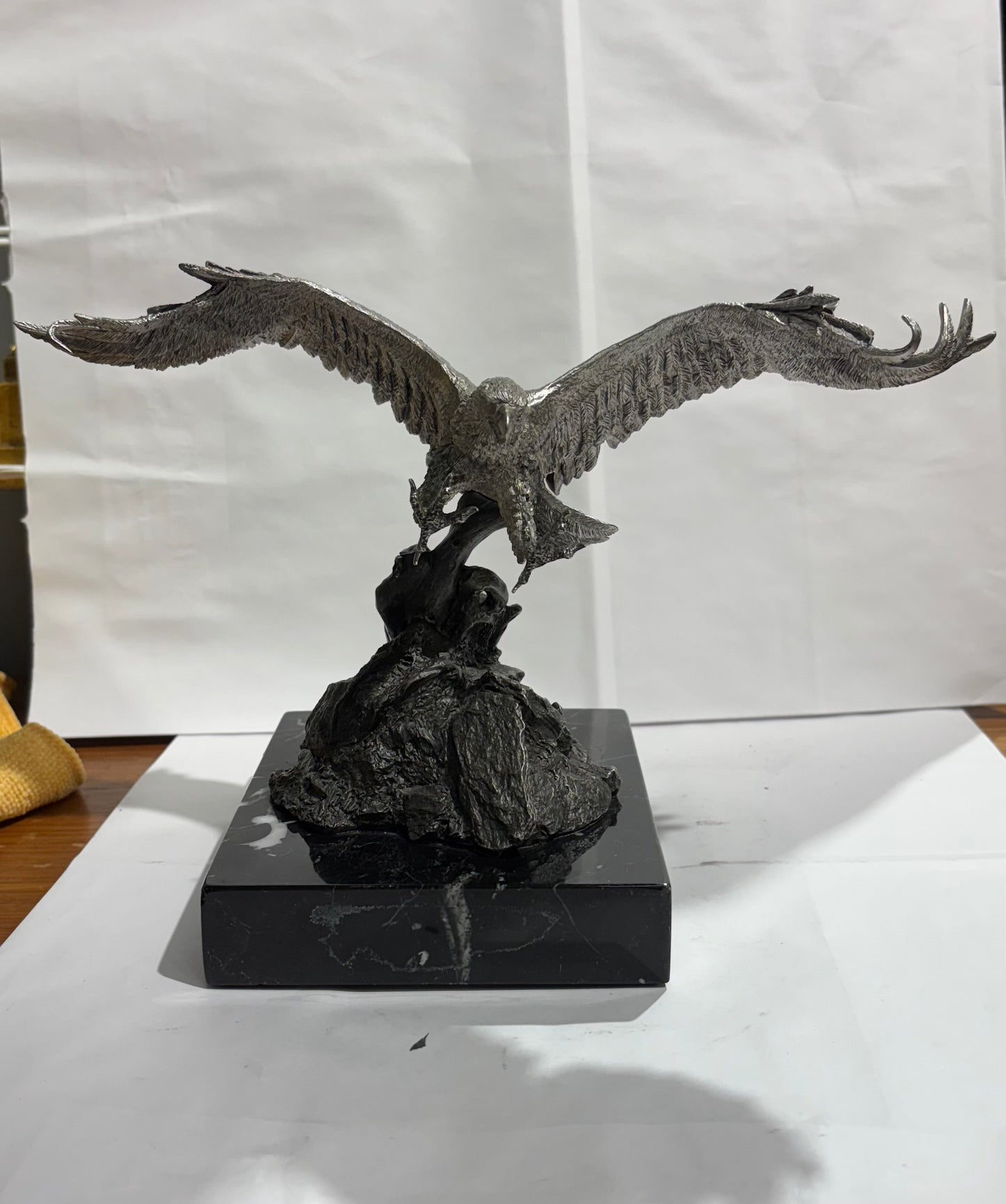 Triumphant Glory Bald Eagle Sculpture George de Lodzia 1983 Chilmark 3169/9500