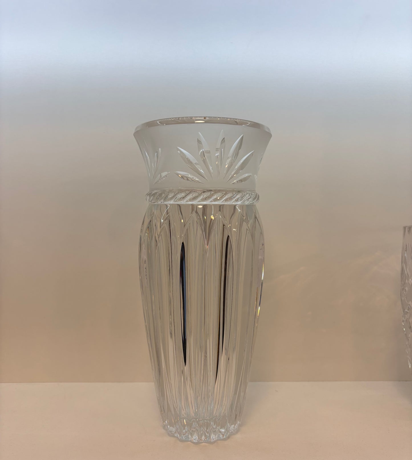 Vintage Cristal D' Arques Clear/Frosted Crystal Vase