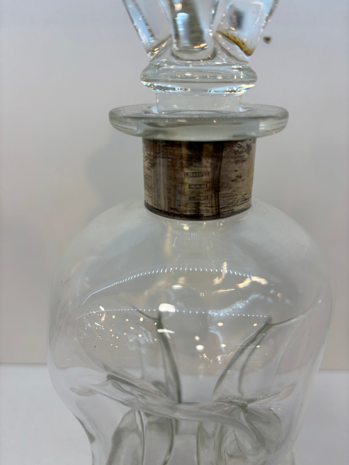 Decanter with sterling