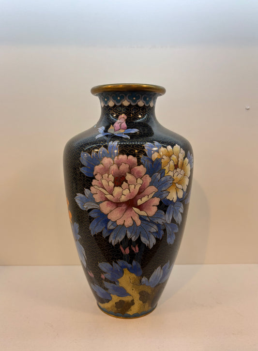 Large Vintage Cloisonné Vase