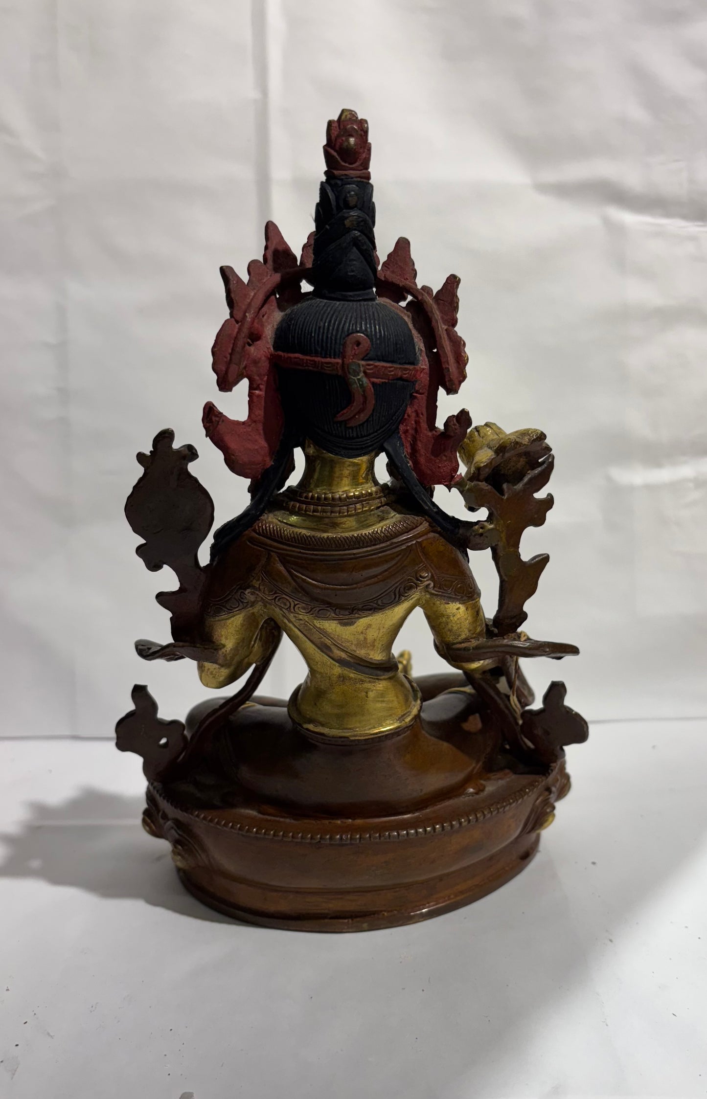 9” inch green Tara Buddhist handmade statue