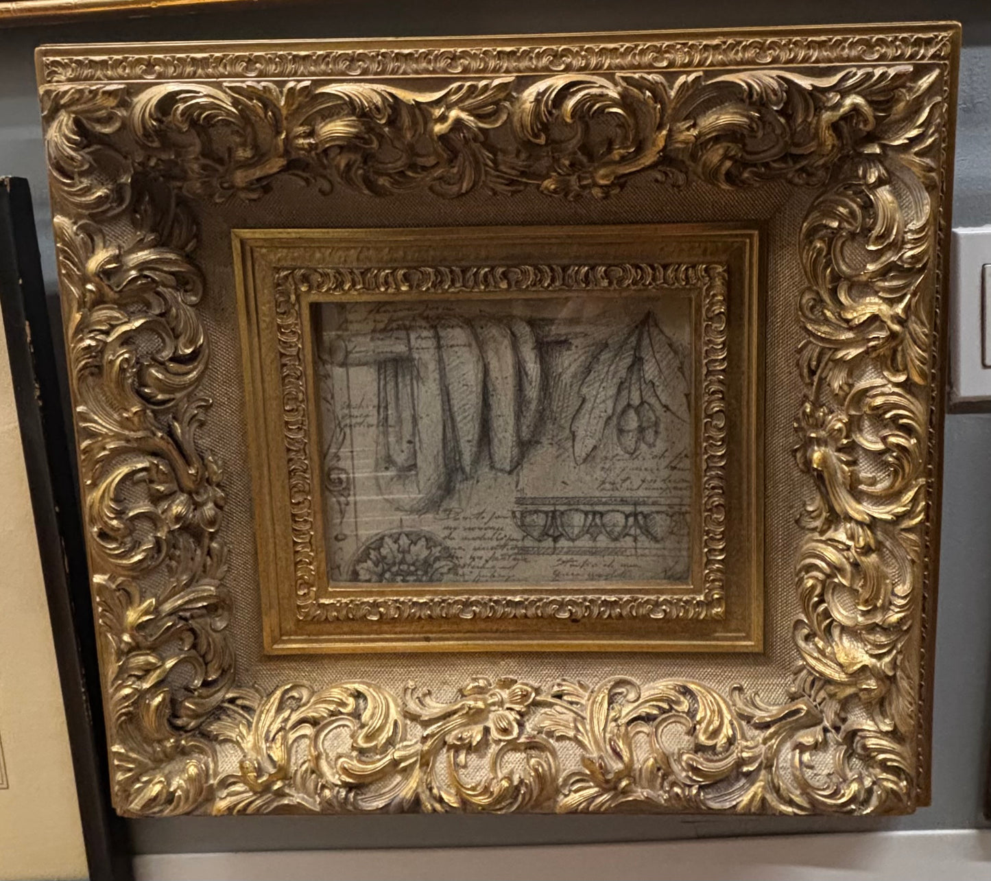 Vintage frame with a painting inside