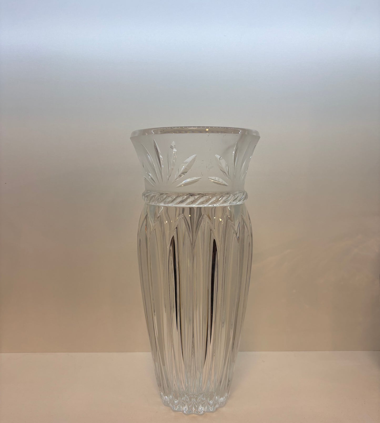 Vintage Cristal D' Arques Clear/Frosted Crystal Vase