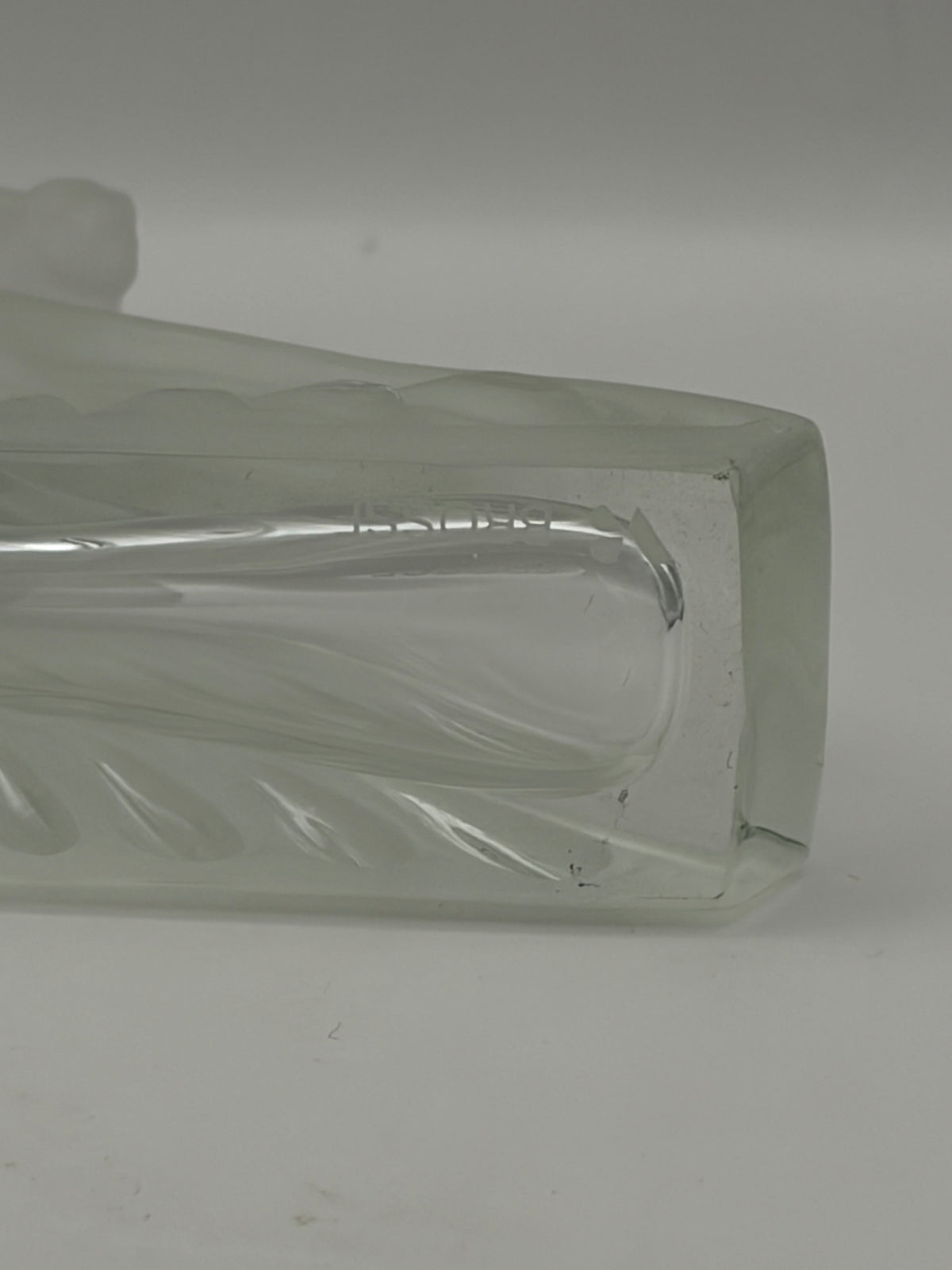 Brosse MMA Vintage Perfume Bottle Woman Winged Figure Frosted Glass 1986