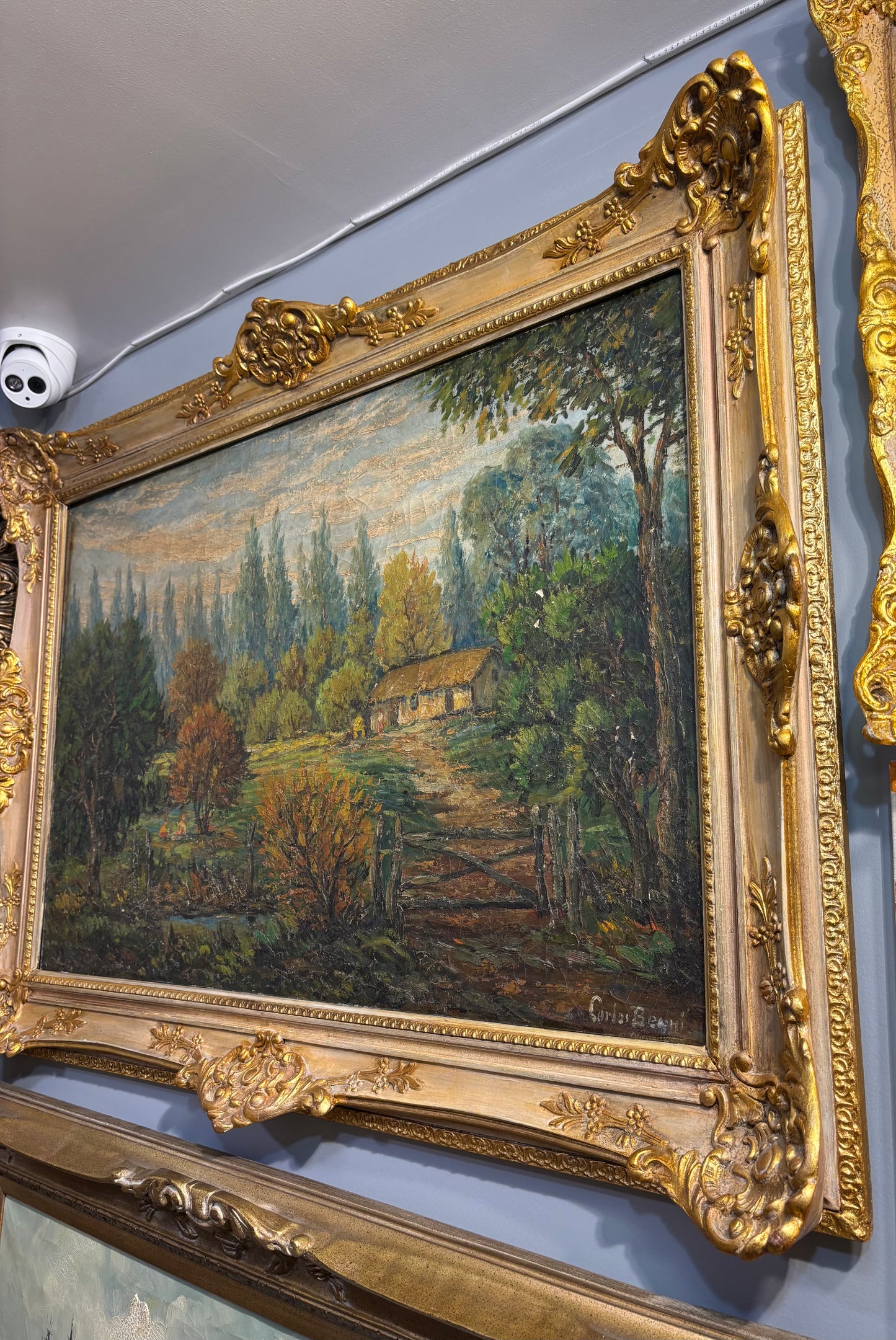 Antique oil on canvas panting- Carlos Benni signed