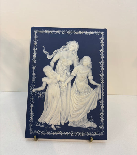 1978 Villeroy & Boch Muttertag Mothers Day Jasperware Plaque Made in Germany