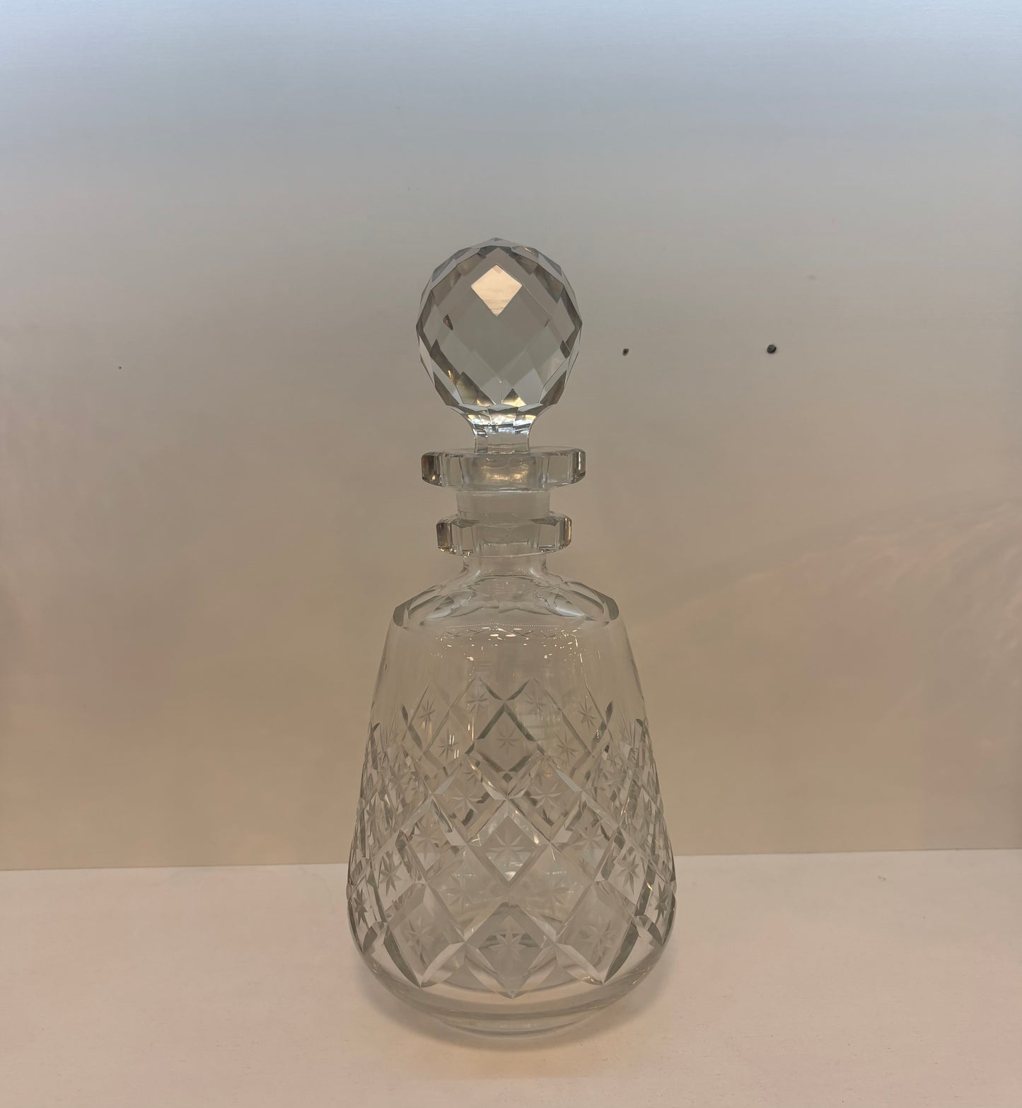 Vintage cut crystal tequila decanter