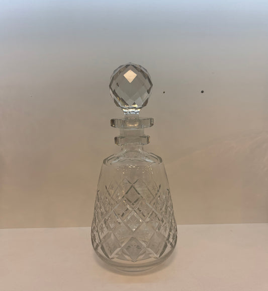 Vintage cut crystal tequila decanter