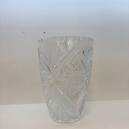 American Brilliant Crystal Cut Vase
