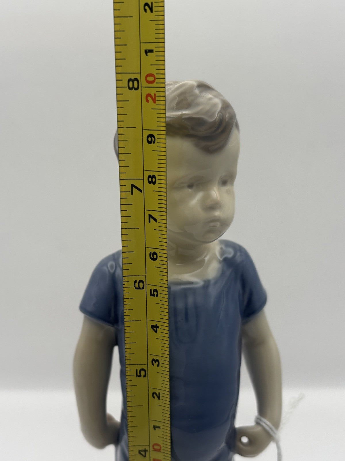 B&G bling and grondahl Copenhagen Denmark boy hiding ball figurine 7” tall