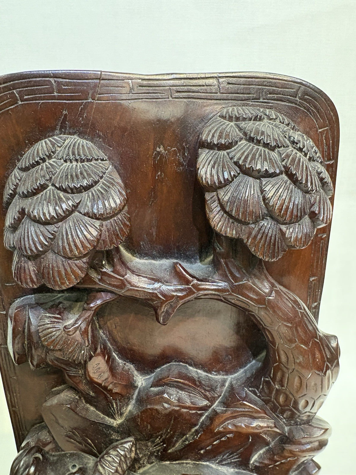 19th Century Chinese Carved Rosewood Bookends Set of 2