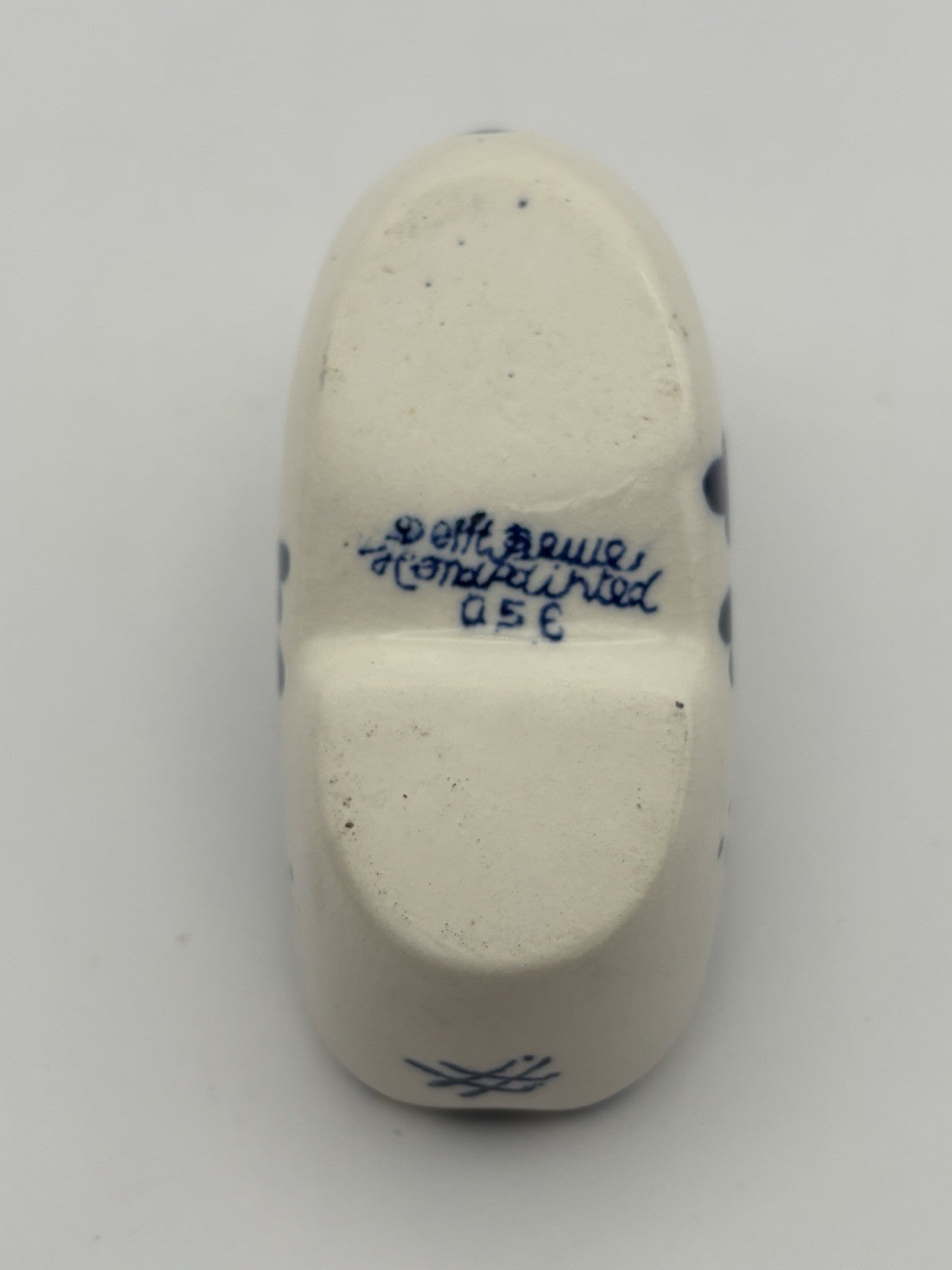 Vintage Dutch Delft Blue hand-painted ceramic clog ashtray windmill scene