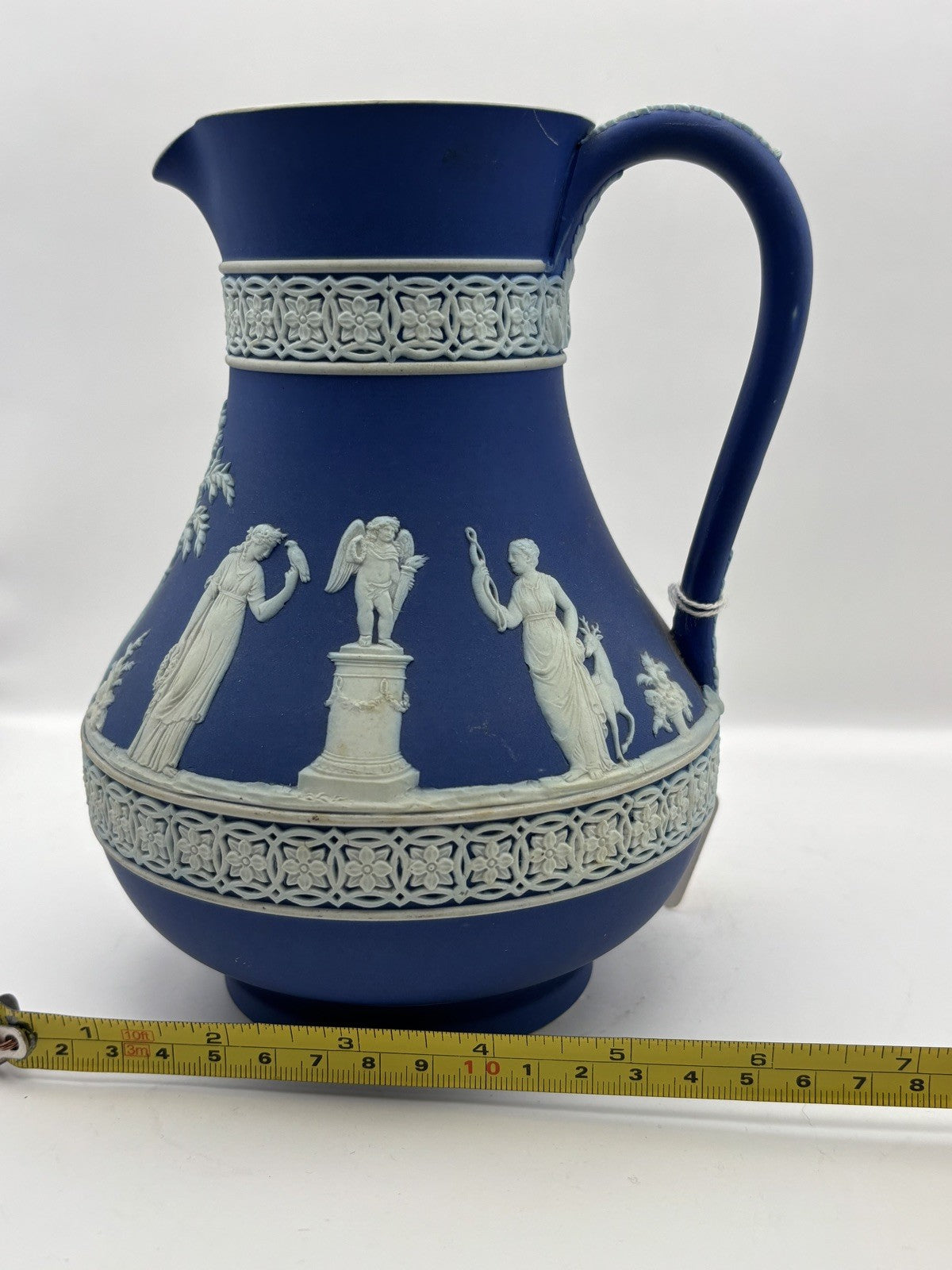Wedgwood & Co LTD Antique Cobalt Blue Jasperware Pitcher