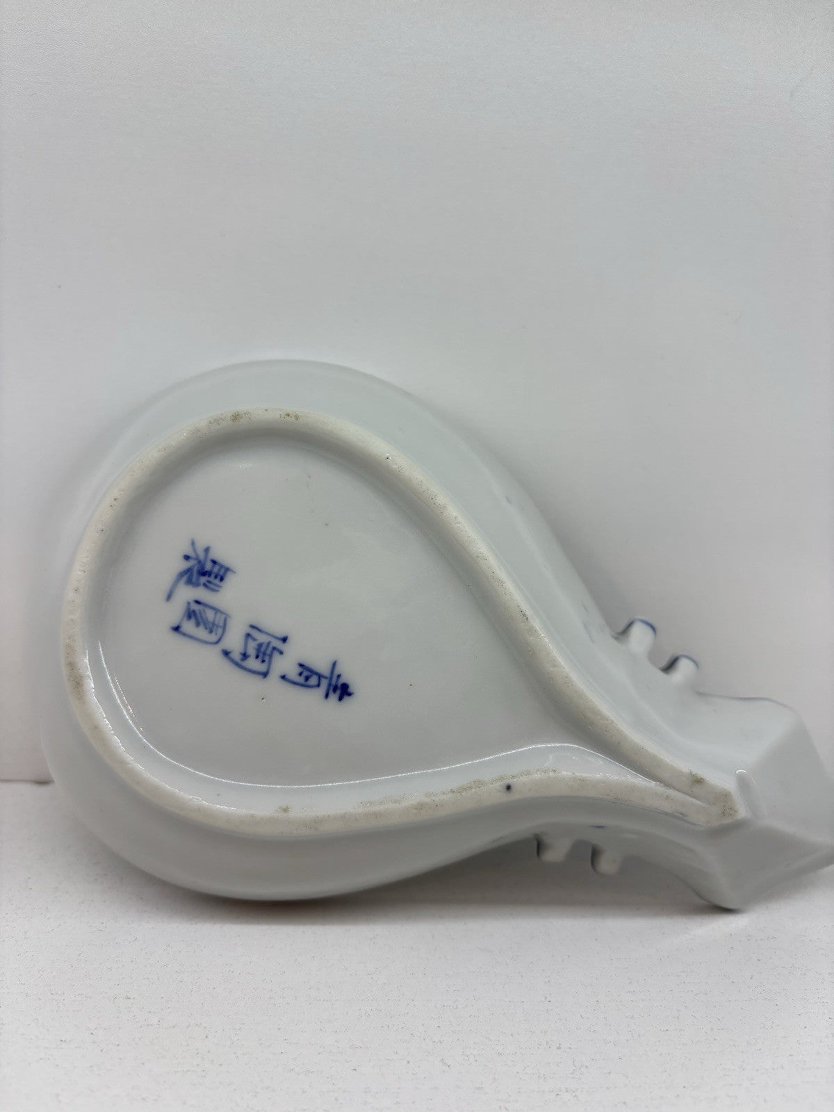 Beautiful Decorative Piece In White and Blue of An Instrument Made In China
