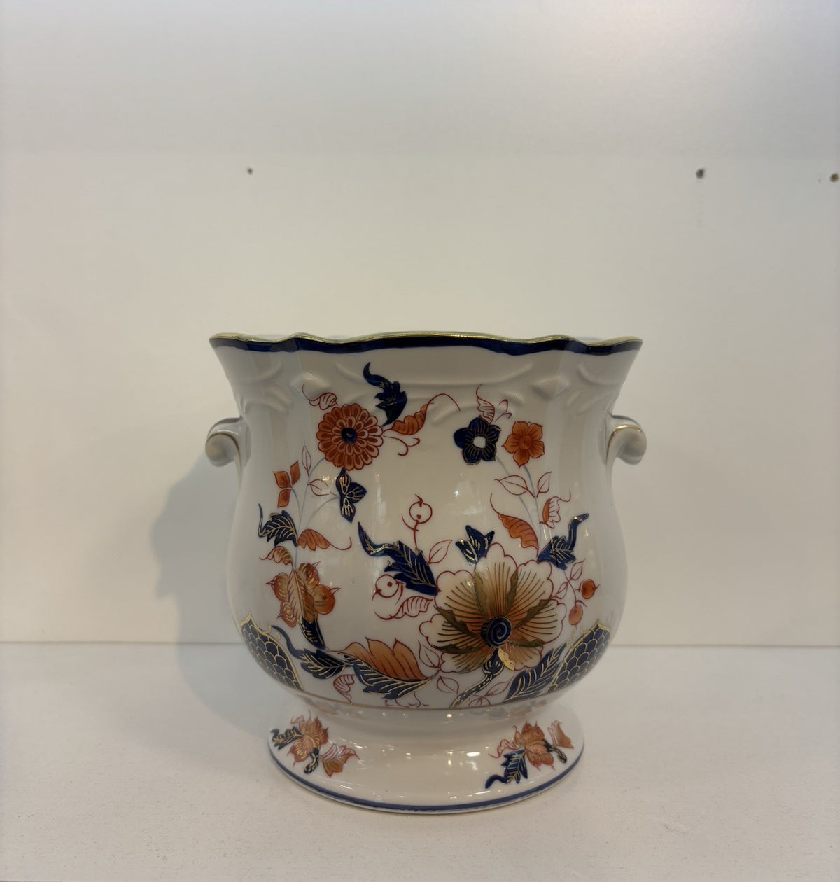 Royal Dahlia - Vase with Hand Painted Floral Design Made In China 6”inch Tall