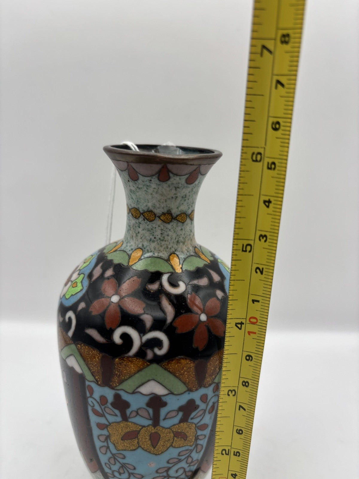 Antique Cloisonne Enamel Musen Vase 20th Century Japanese Chinese